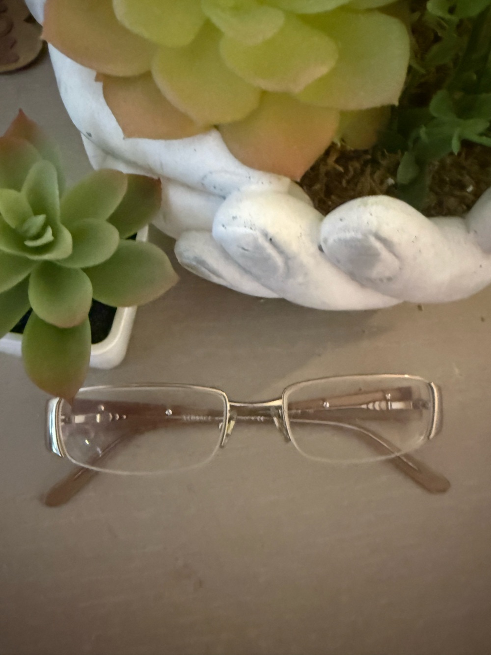 VERSACE VE 1109 Eyeglasses 1046 Metallic Beige 50-18-135